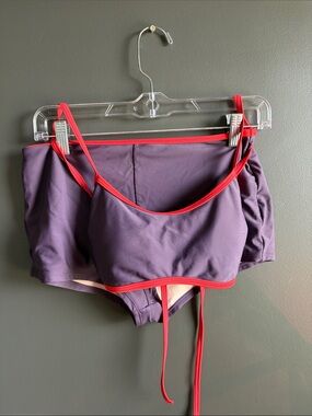 Cupshe: Medium Coral lined Purple Bikini